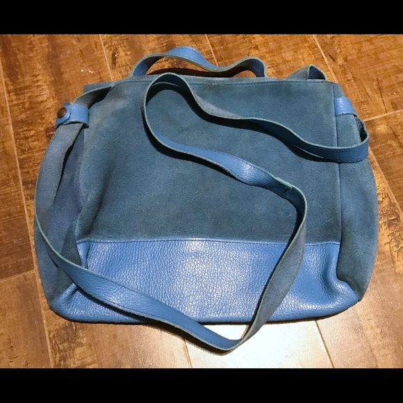 Blue Vintage Suede Purse - Picture 2 of 7
